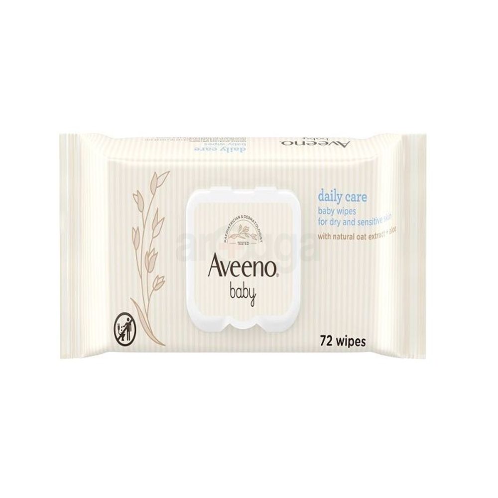 Aveeno Baby Daily Care 72 Wipes for Dry and Sensitive Skin   