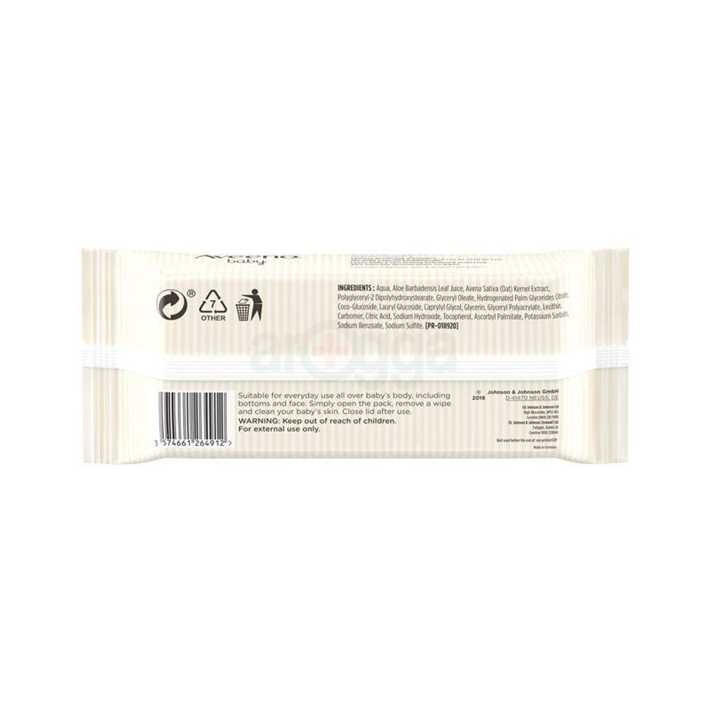Aveeno Baby Daily Care 72 Wipes for Dry and Sensitive Skin   