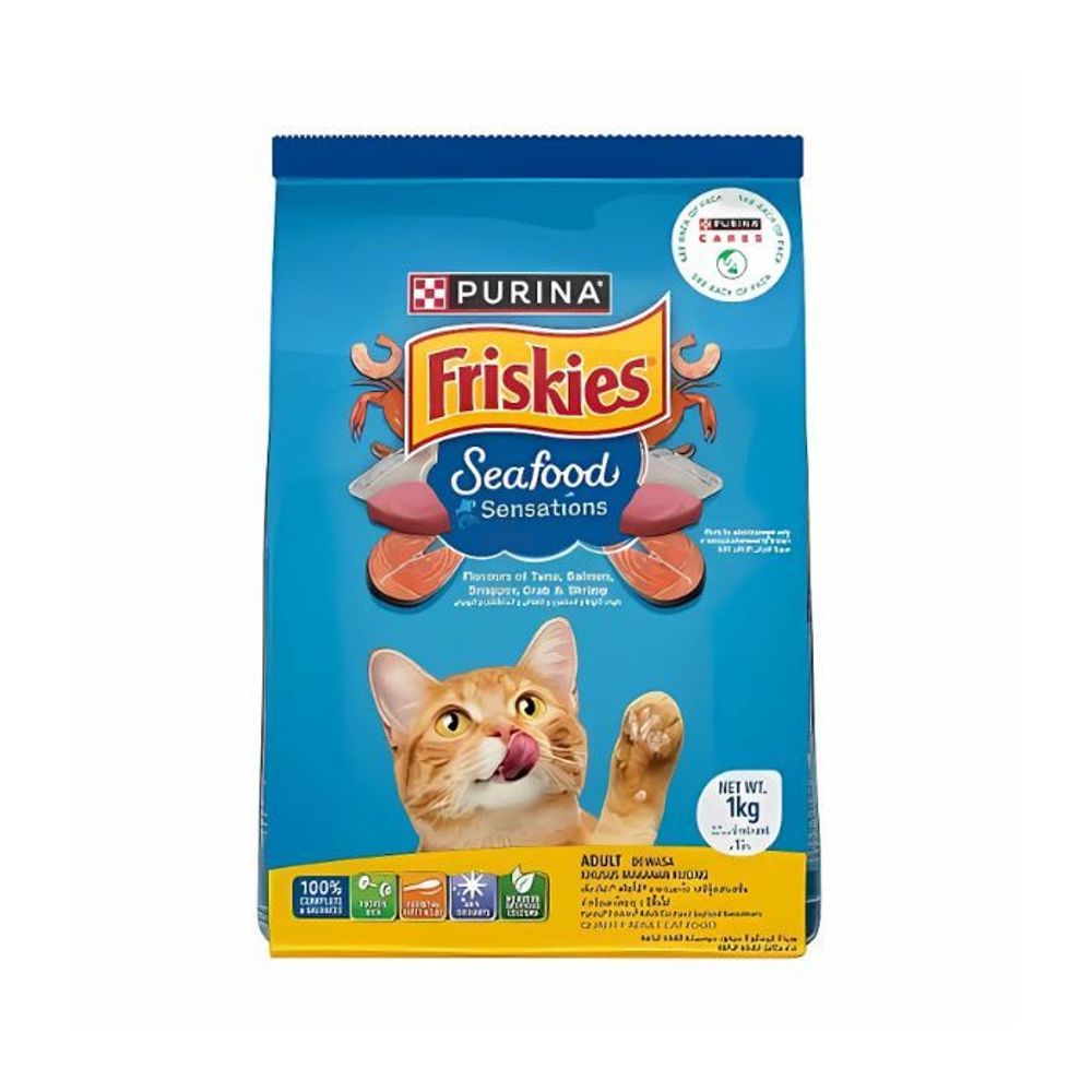 Purina Friskies Seafood Sensations Adult Dry Cat Food 1kg 
  