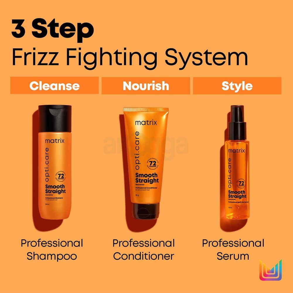 Matrix Opti Care Smooth Straight Professional Conditioner with Shea Butter for Ultra Smooth Hair 196gm  