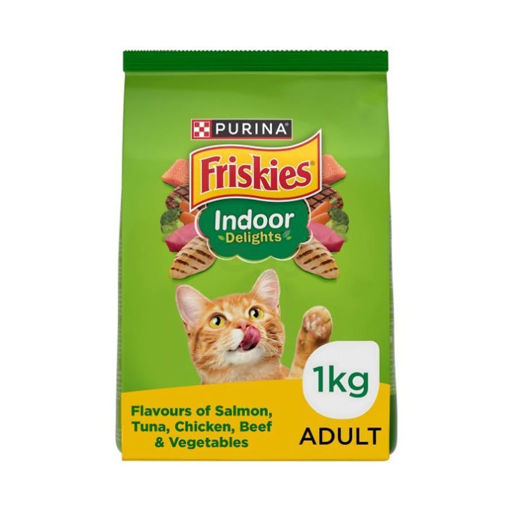 Purina Friskies Dry Cat Food Indoor Delights 1kg  