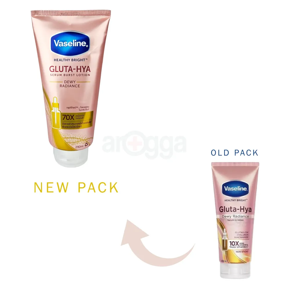 Vaseline Healthy Bright Gluta Hya Serum Burst Dewy Radiance Lotion 290ml  