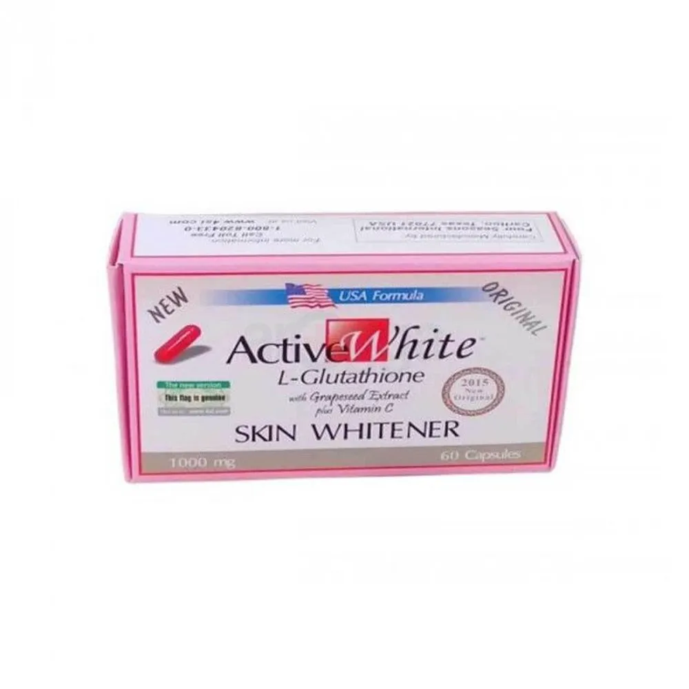 Active White L-Glutathione Skin Whitener 60 Capsules  