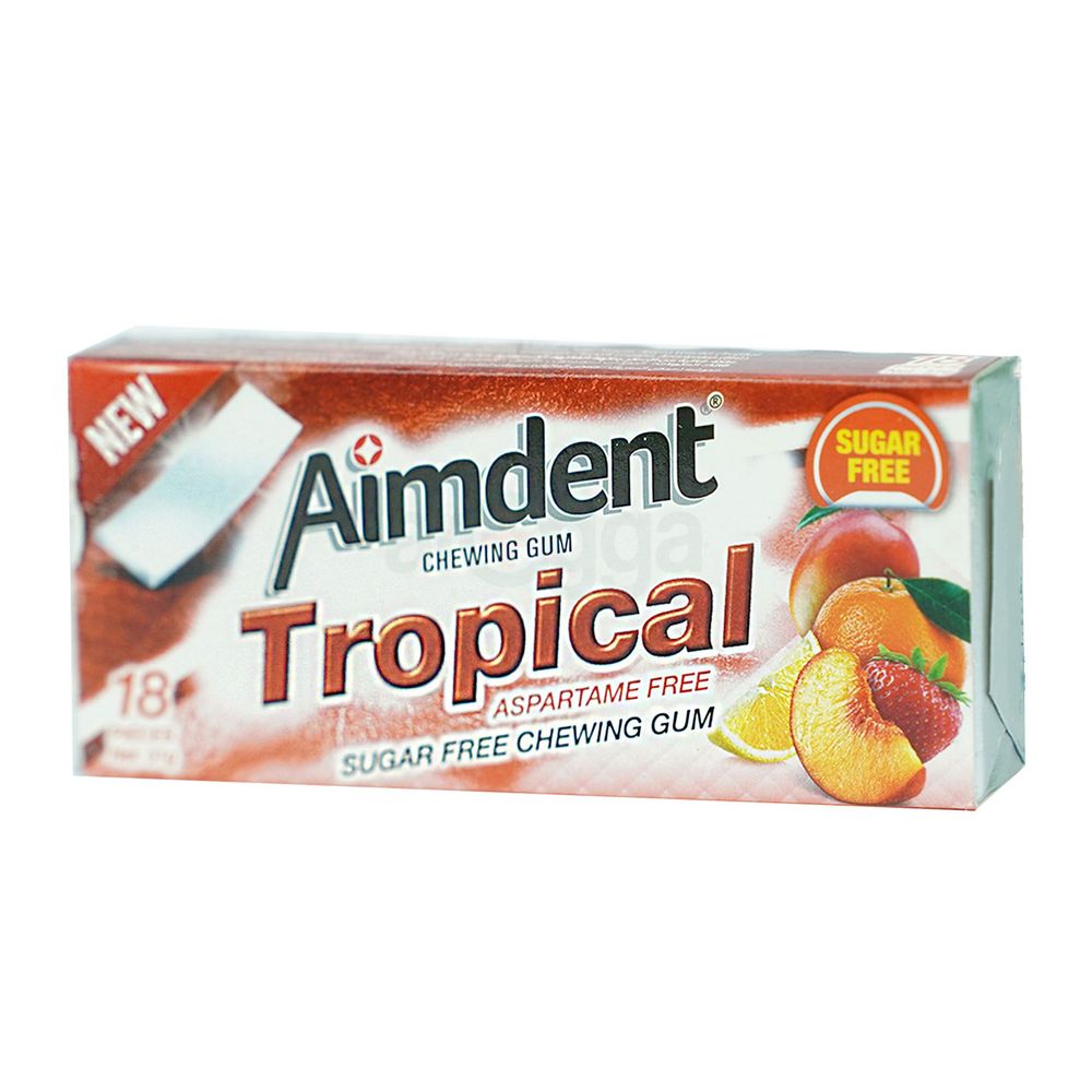 Aimdent Aspartame Free Chewing Gum Tropical 31g  