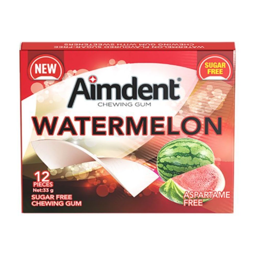 Aimdent Sugar Free Chewing Gum Watermelon 12pcs 33g  