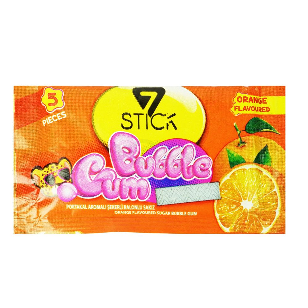 Stick Bubble Gum Orange Flavoured 8.5gm  