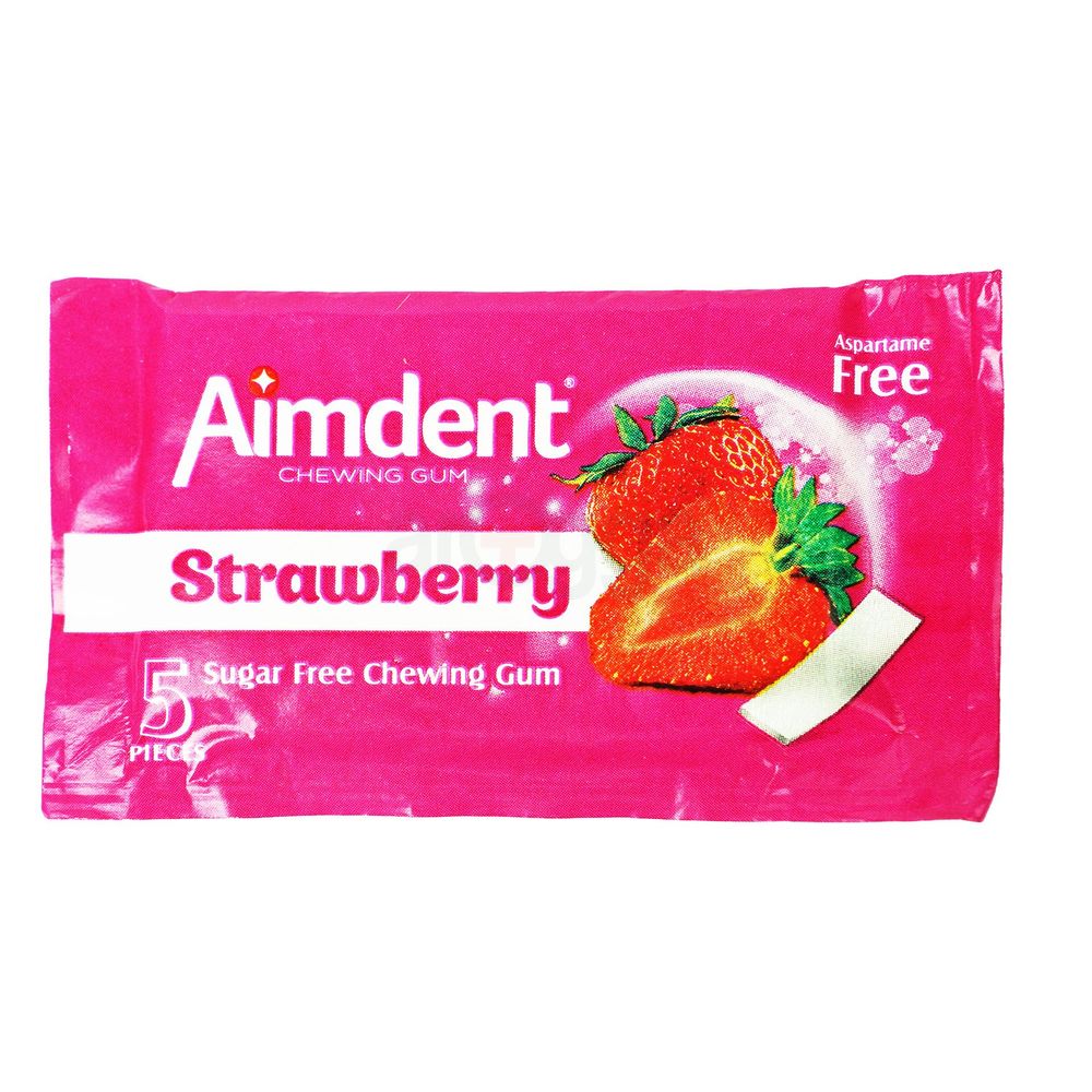 Aimdent Chewing Gum Strawberry 8.5gm  