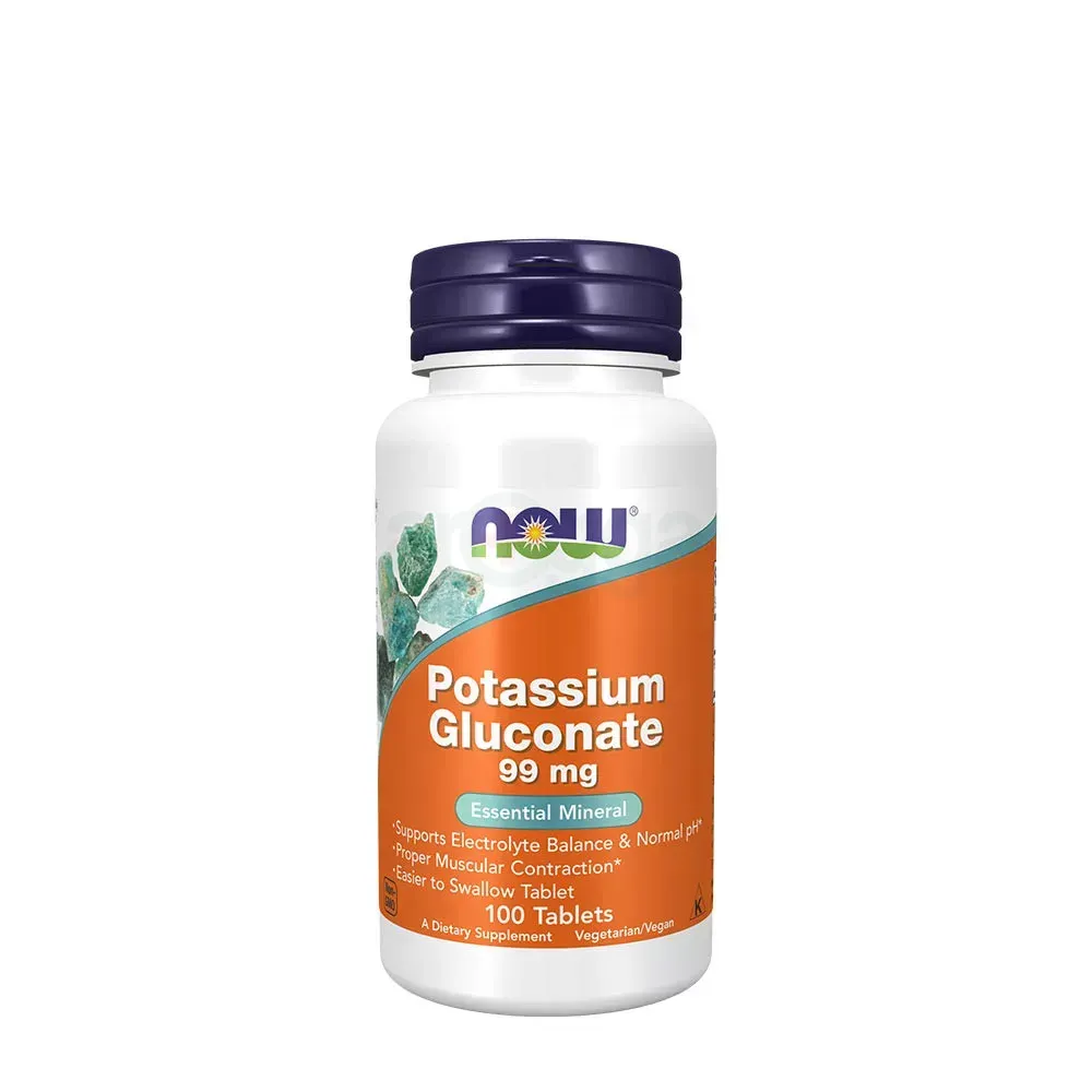 NOW Foods, Potassium Gluconate, 99 mg, 100 Tablets  