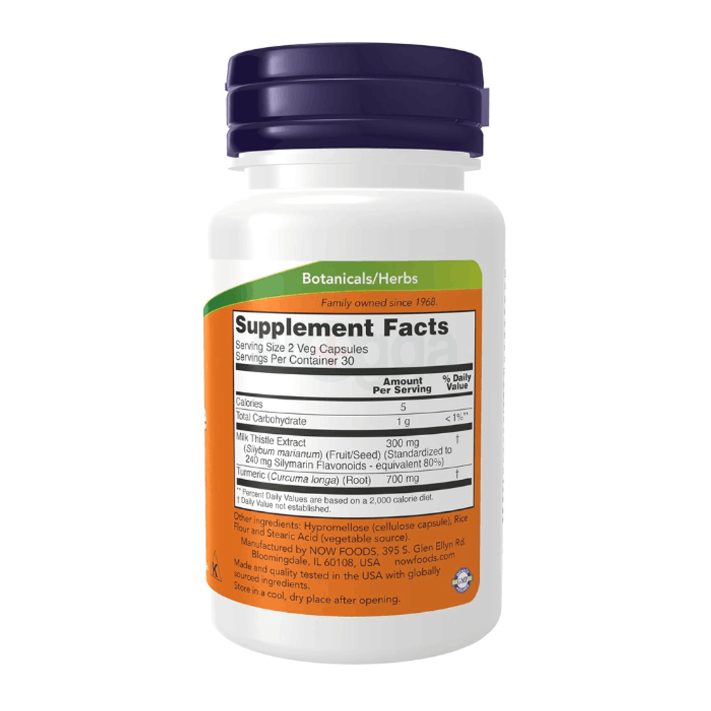 NOW Foods Supplements, Silymarin Milk Thistle Extract 150 mg 60 Capsules  
