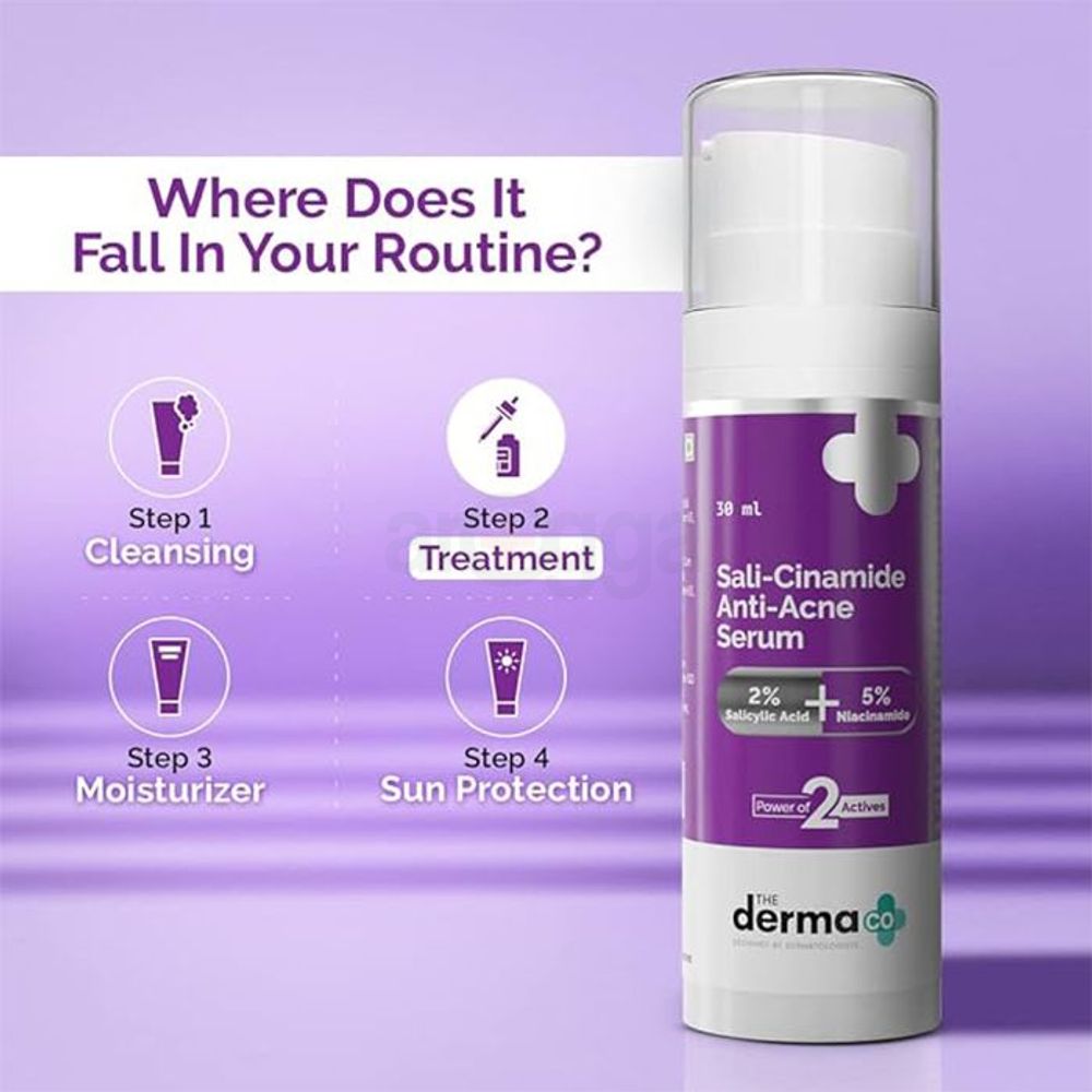 The Derma Co Sali-Cinamide Anti-Acne Serum with 2% Salicylic Acid & 5% Niacinamide  