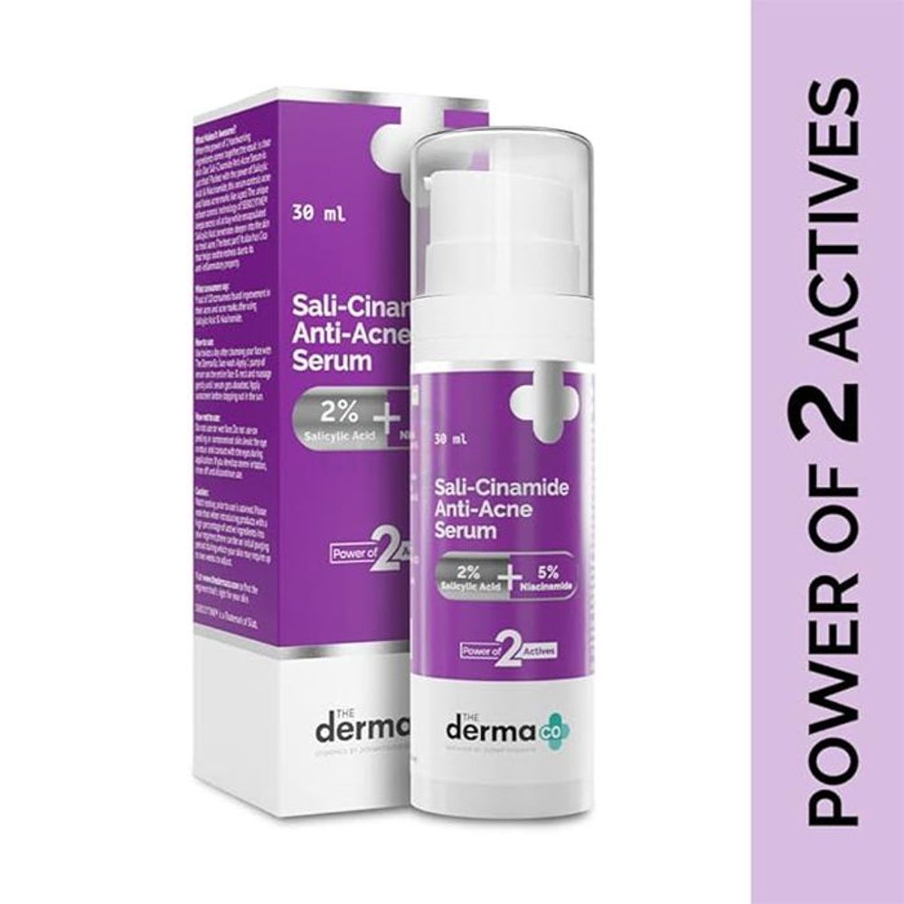 The Derma Co Sali-Cinamide Anti-Acne Serum with 2% Salicylic Acid & 5% Niacinamide  