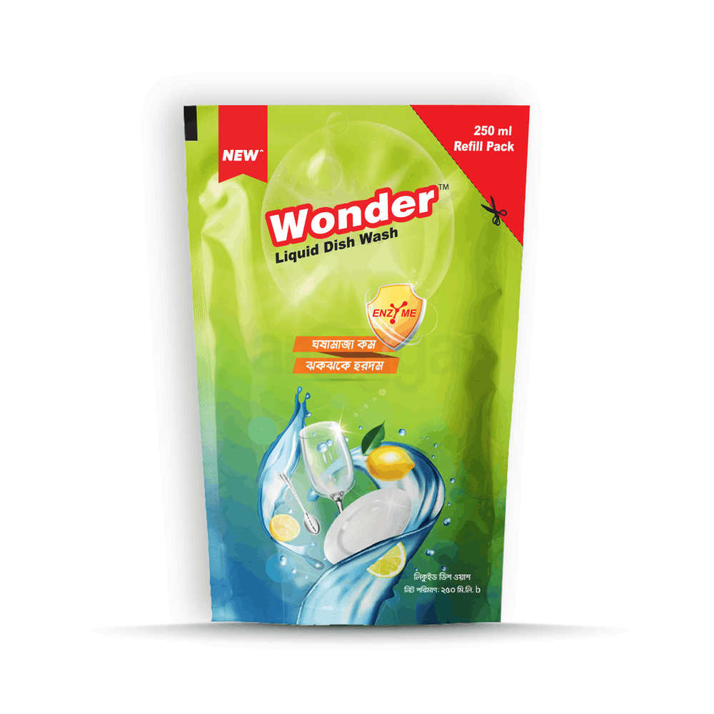 Wonder Dishwash Liquid Refill 250ml  