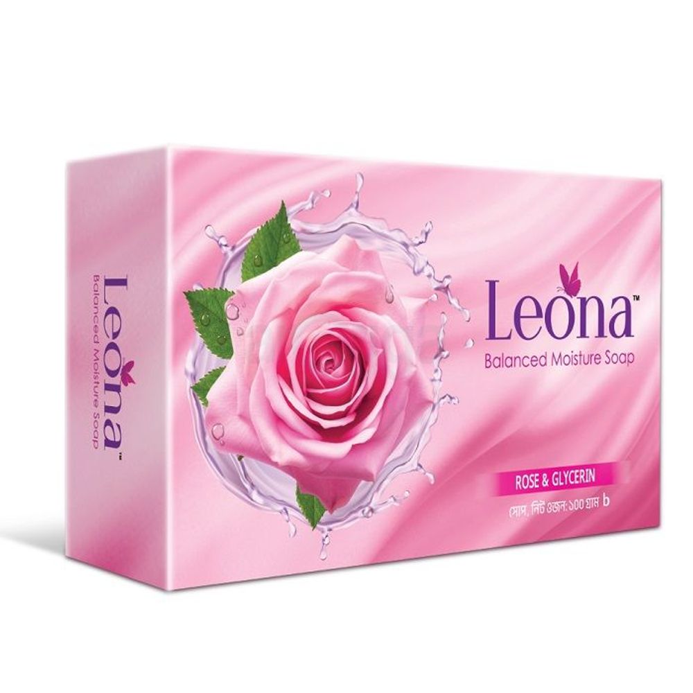 Leona Balanced Moisture Soap with Rose and Glycerin  