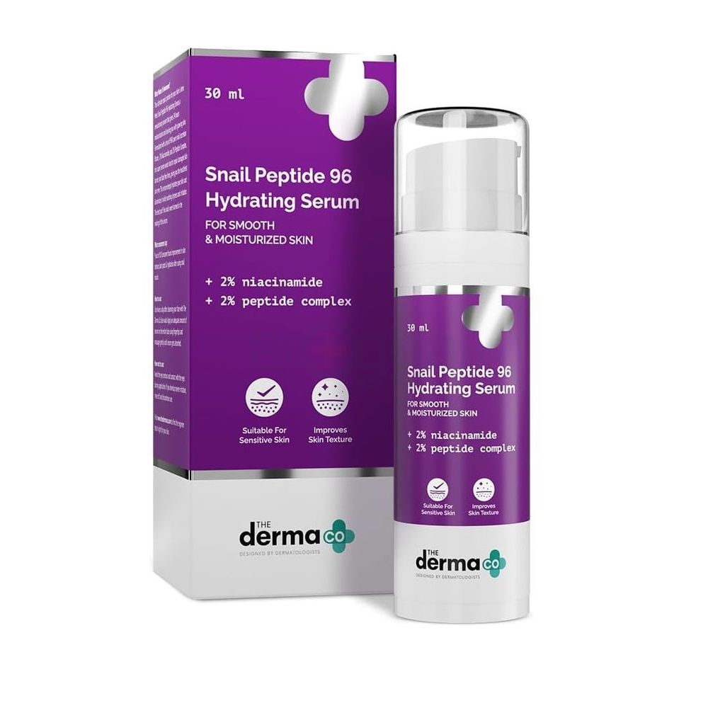 The Derma Co Snail Peptide 96 Hydrating Serum with Snail Mucin & Peptide Complex for Smooth & Moisturized Skin  