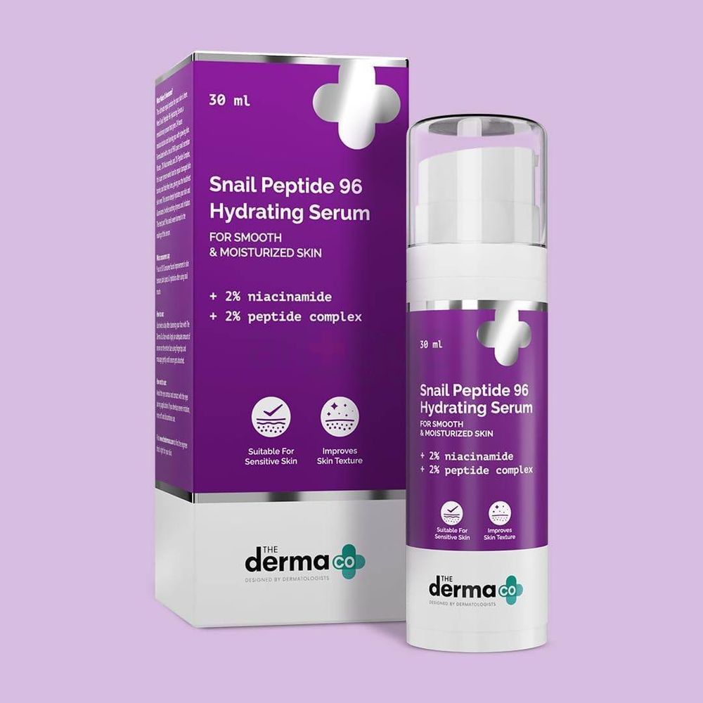 The Derma Co Snail Peptide 96 Hydrating Serum with Snail Mucin & Peptide Complex for Smooth & Moisturized Skin  