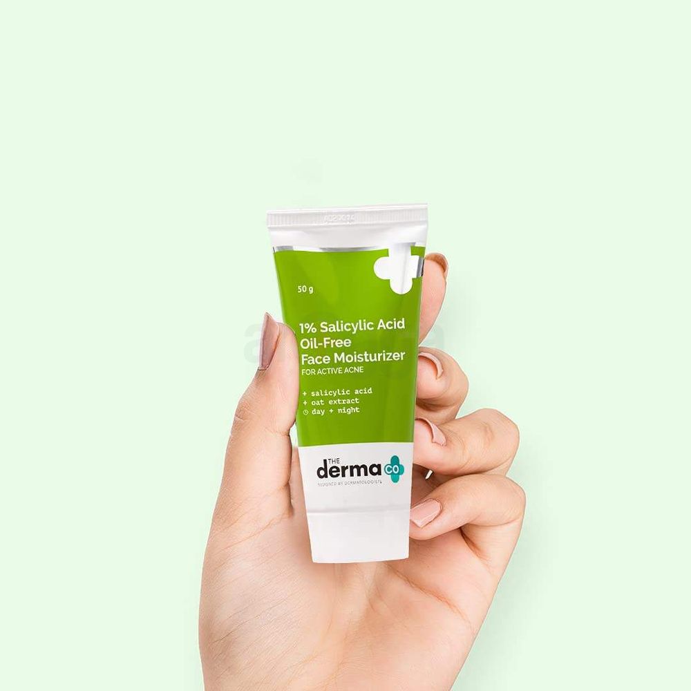 The Derma Co 1% Salicylic Acid Oil-Free Face Moisturizer for Active Acne  