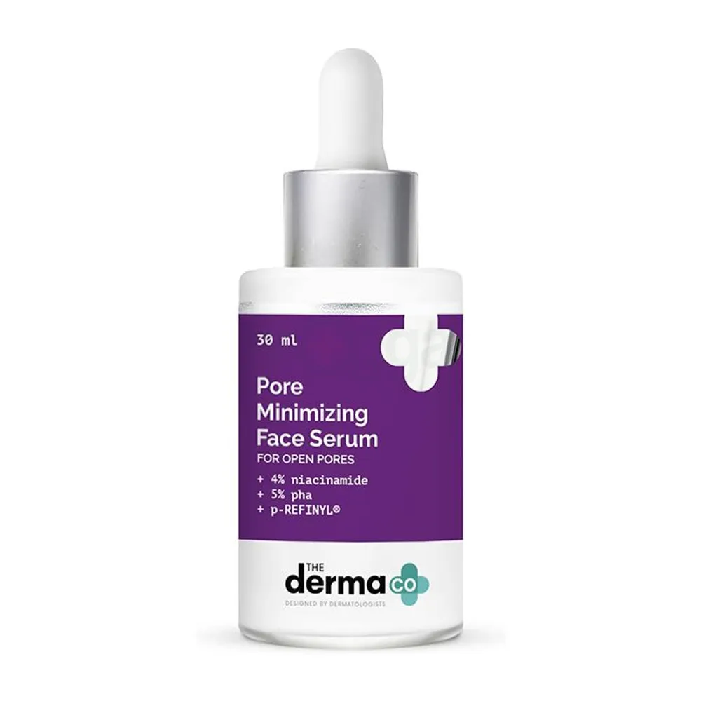 The Derma Co Pore Minimizing Face Serum with 4% Niacinamide, 5% PHA and p-REFINYL  