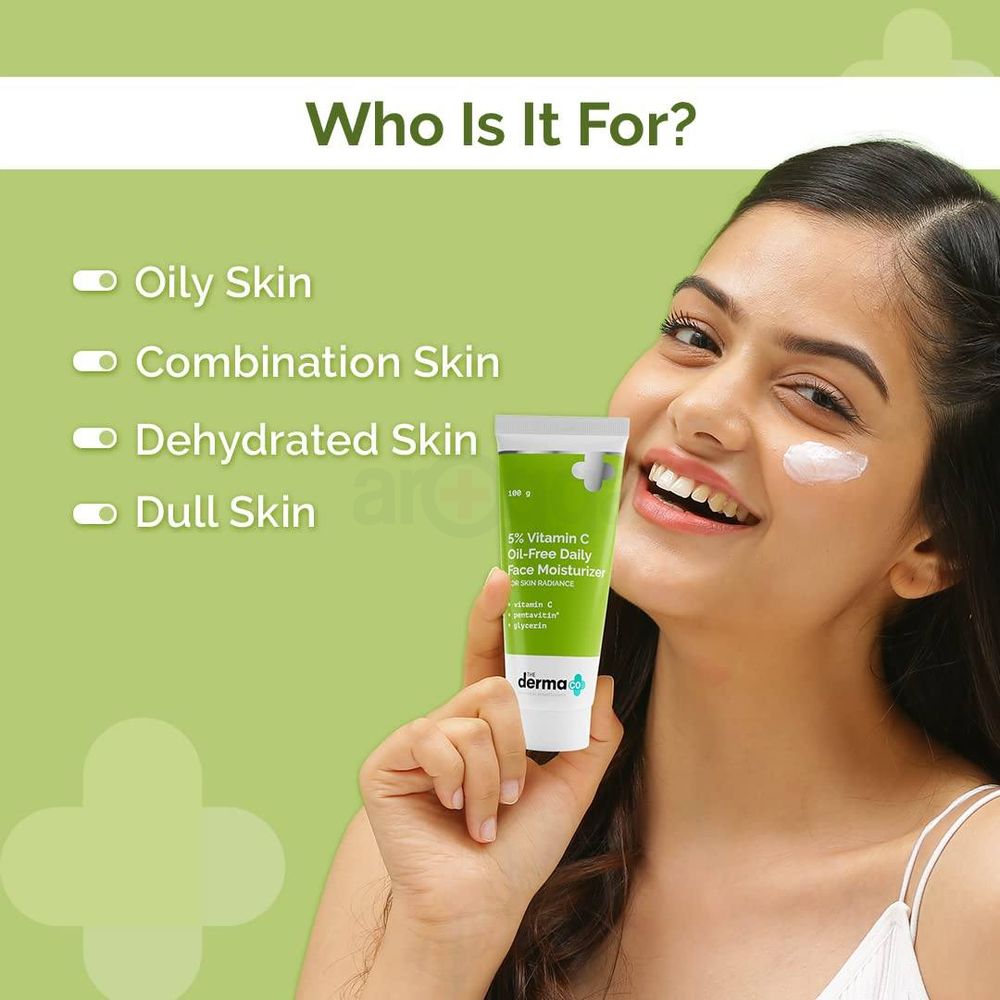 The Derma Co 5% Vitamin C Oil Free Moisturizer for Skin Radiance  