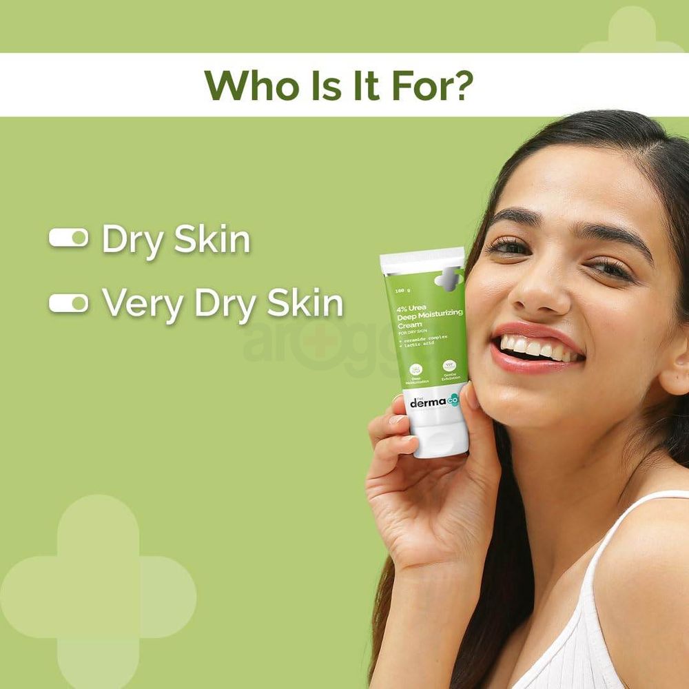 The Derma Co 4% Urea Deep Moisturizing Cream with Lactic Acid & Ceramide Complex for Dry Skin  