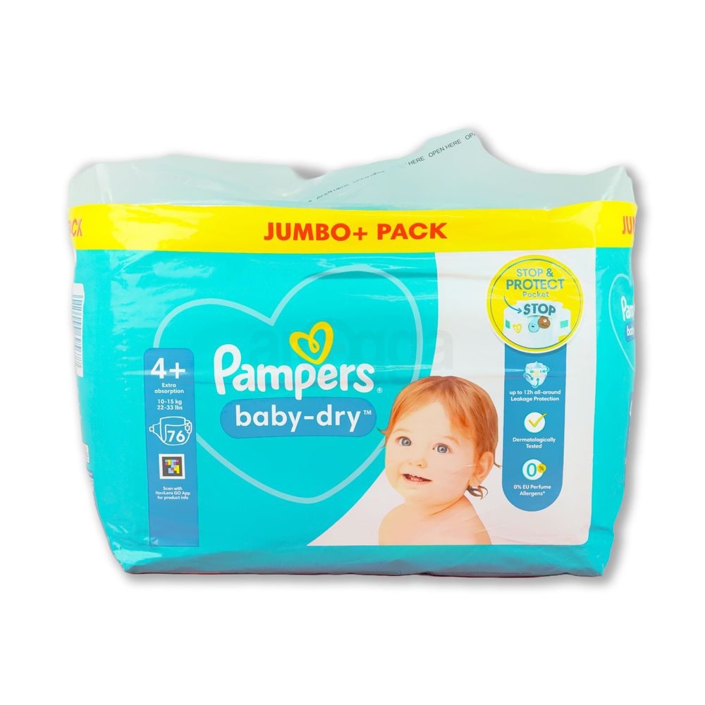 Pampers Baby Dry Pants Size 4+ Jumbo+ Pack - 76 pcs (10-15kg)  