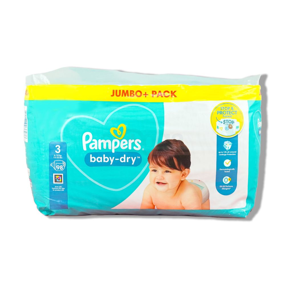 Pampers Baby Dry Pants Size 3 Jumbo+ Pack - 98 pcs (6-10kg)  