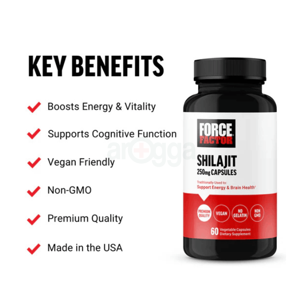 Force Factor Essentials Shilajit 60 Capsules  