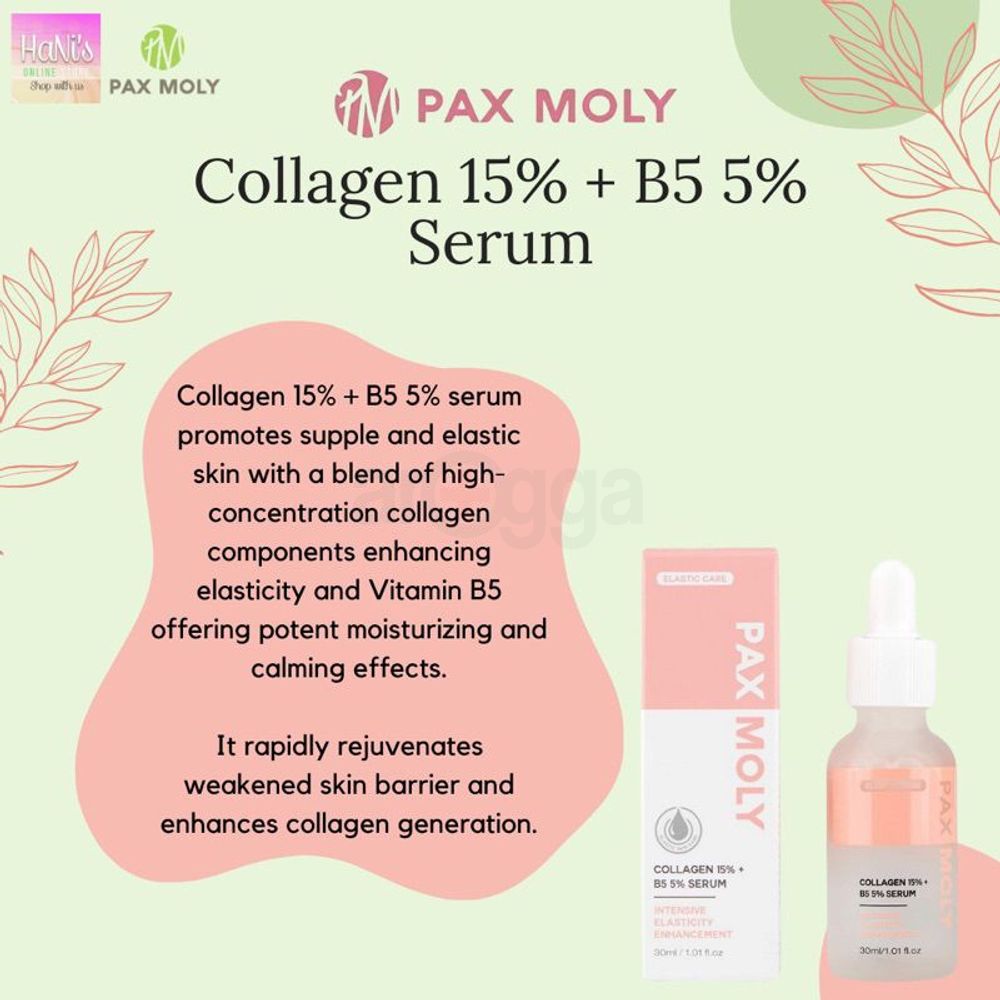 Pax Moly Elastic Care Collagen 15% + B5 5% Serum  