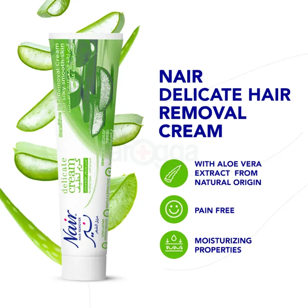 Nair Legs & Body Hair Remover for All Hair Types with Aloe Vera Extract  