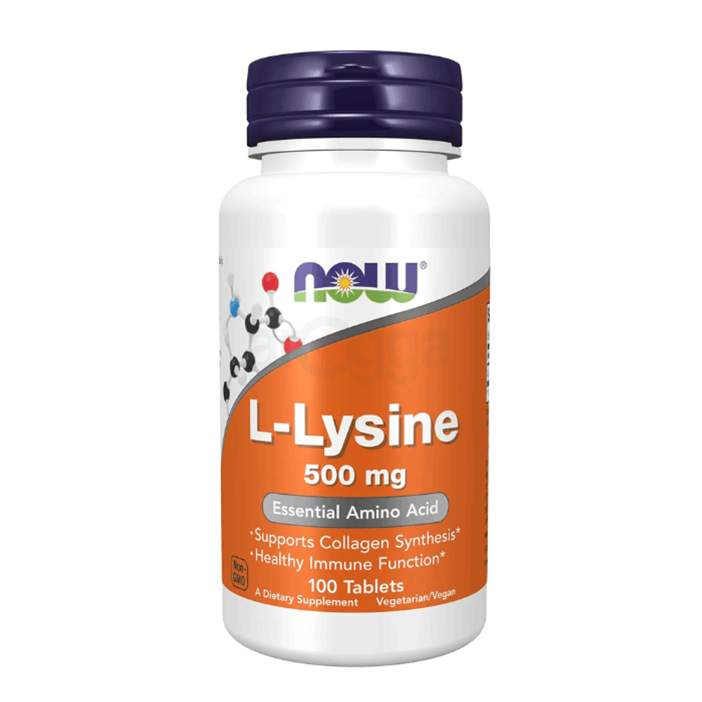NOW Foods L-Lysine-500 mg- 100 Tablets  