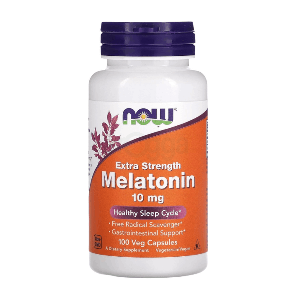 NOW Foods Supplements, Melatonin, Extra Strength 10 mg,100 Veg Capsules  