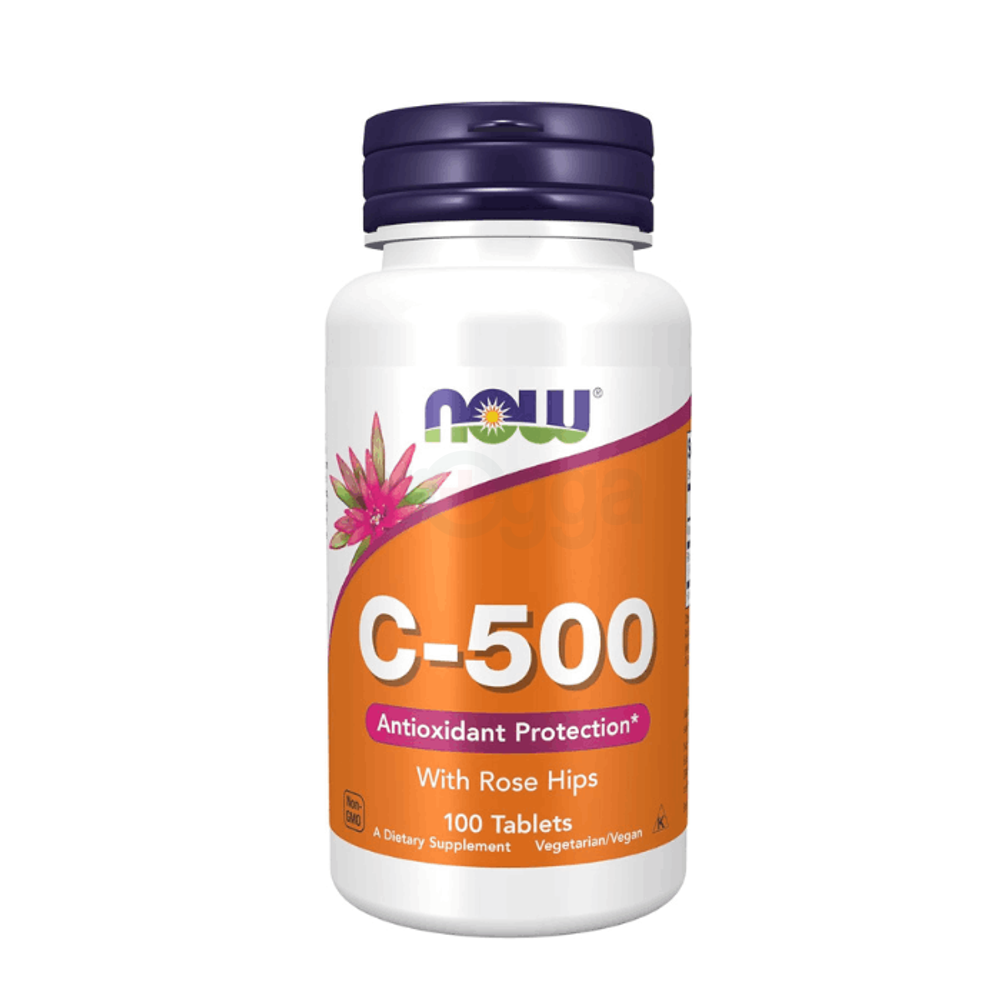 NOW Foods Supplements, Vitamin C-500 with Rose Hips, 100 Tablets  