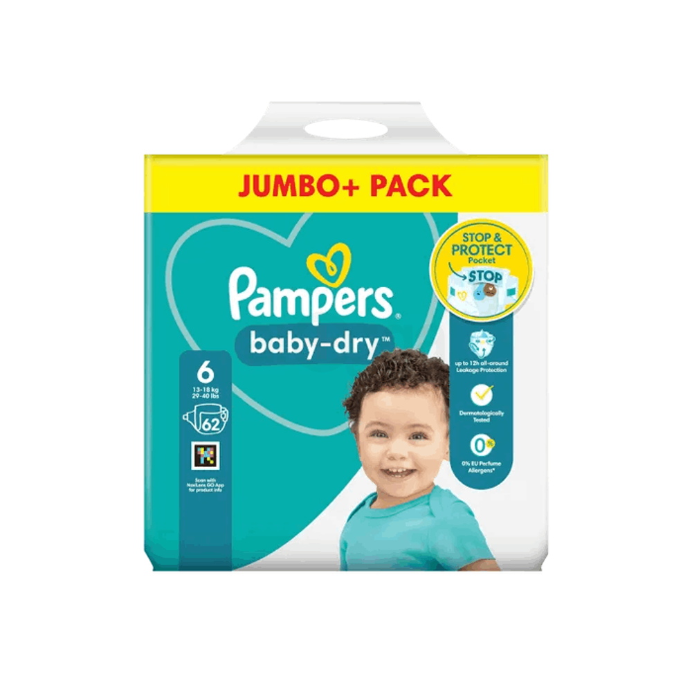 Pampers Baby Dry Pants Size 6 Jumbo Pack - 62 pcs (13-18kg)  