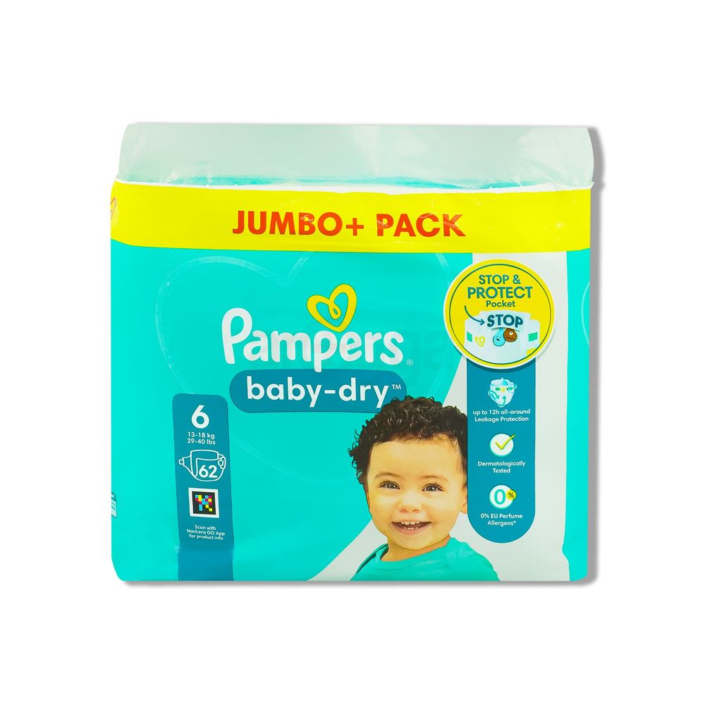 Pampers Baby Dry Pants Size 6 Jumbo Pack - 62 pcs (13-18kg)  