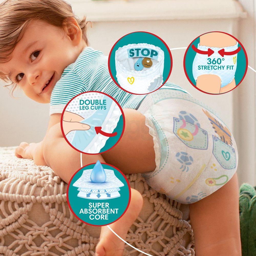 Pampers Baby Dry Nappy Pants Size 5 Jumbo Pack - 64 pcs (12-17kg)  
