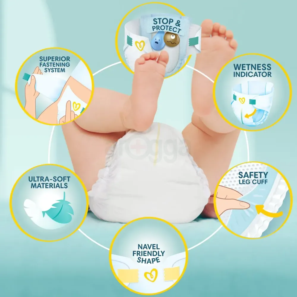 Pampers New Baby Size 1 Nappy Pants  Jumbo+ Pack - 80's Pack (2kg - 5kg)  
