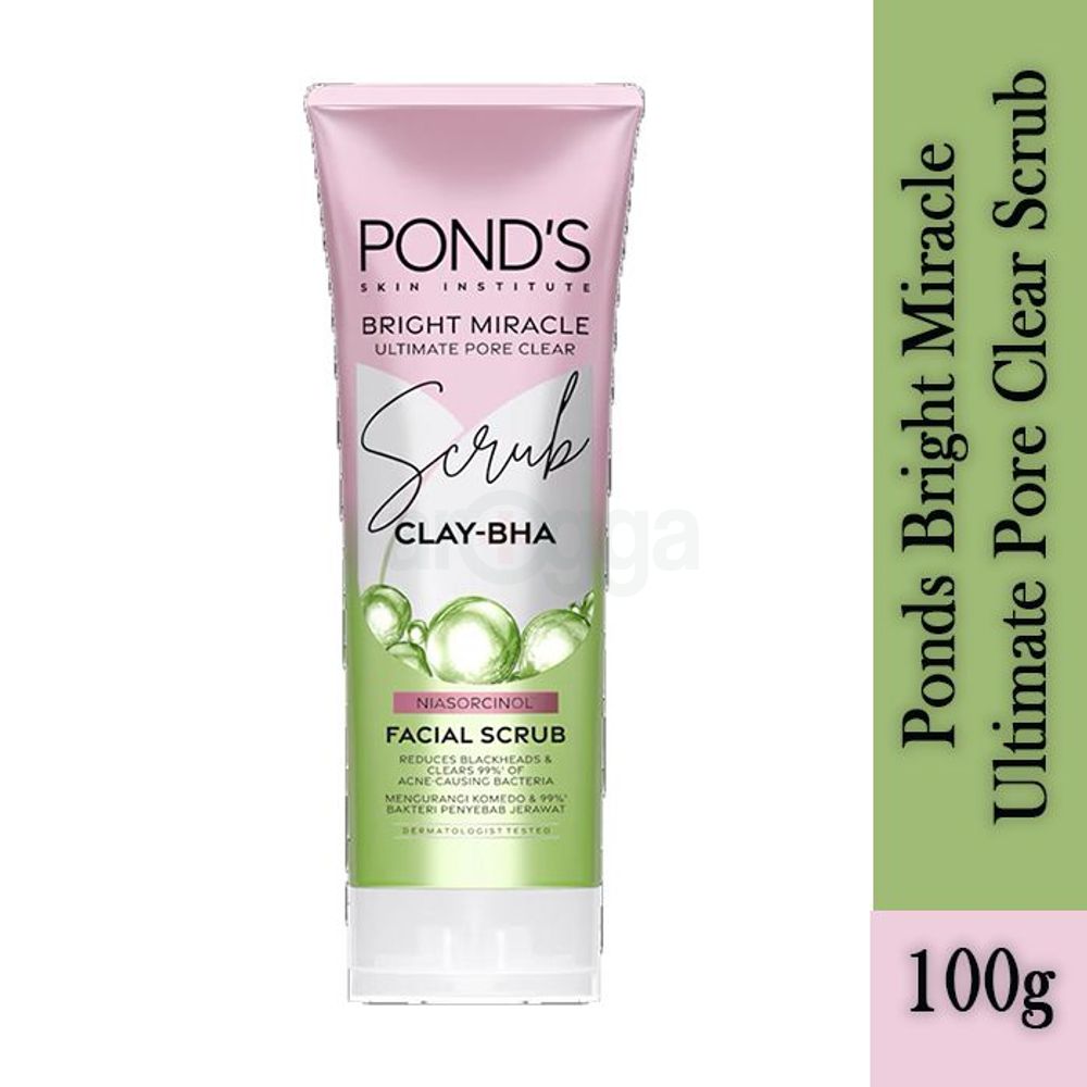 Pond's Bright Miracle Ultimate Pore Clear Clay-BHA Facial Scrub  