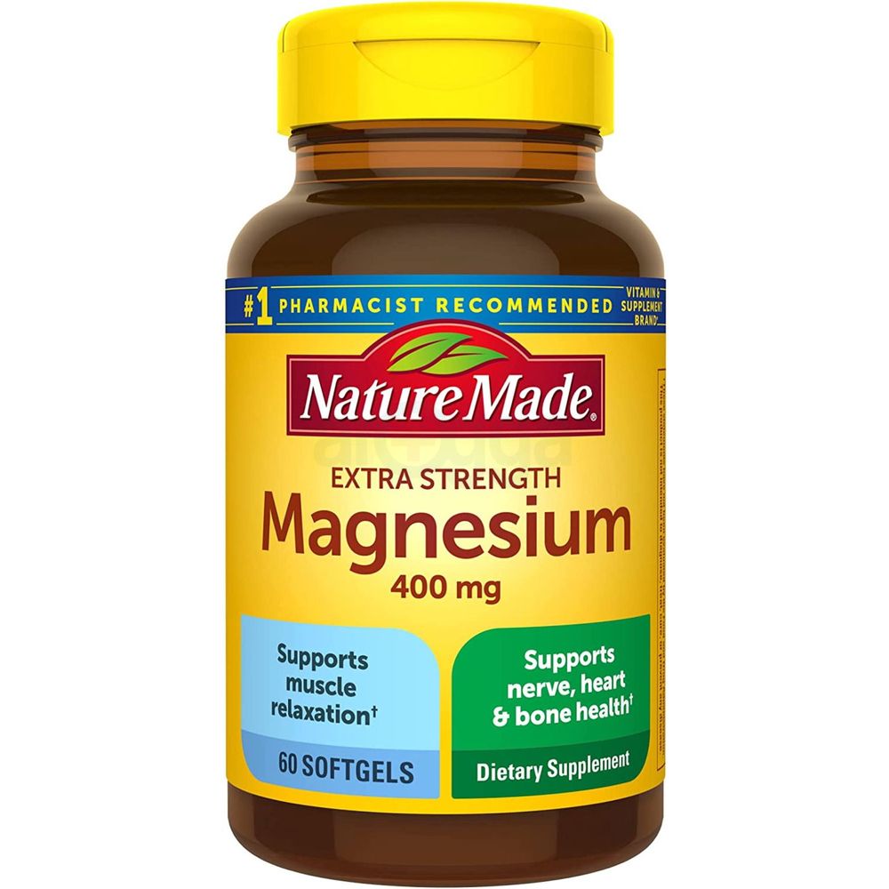 Nature Made Extra Strength Magnesium Oxide 400 mg, 60 Softgels  