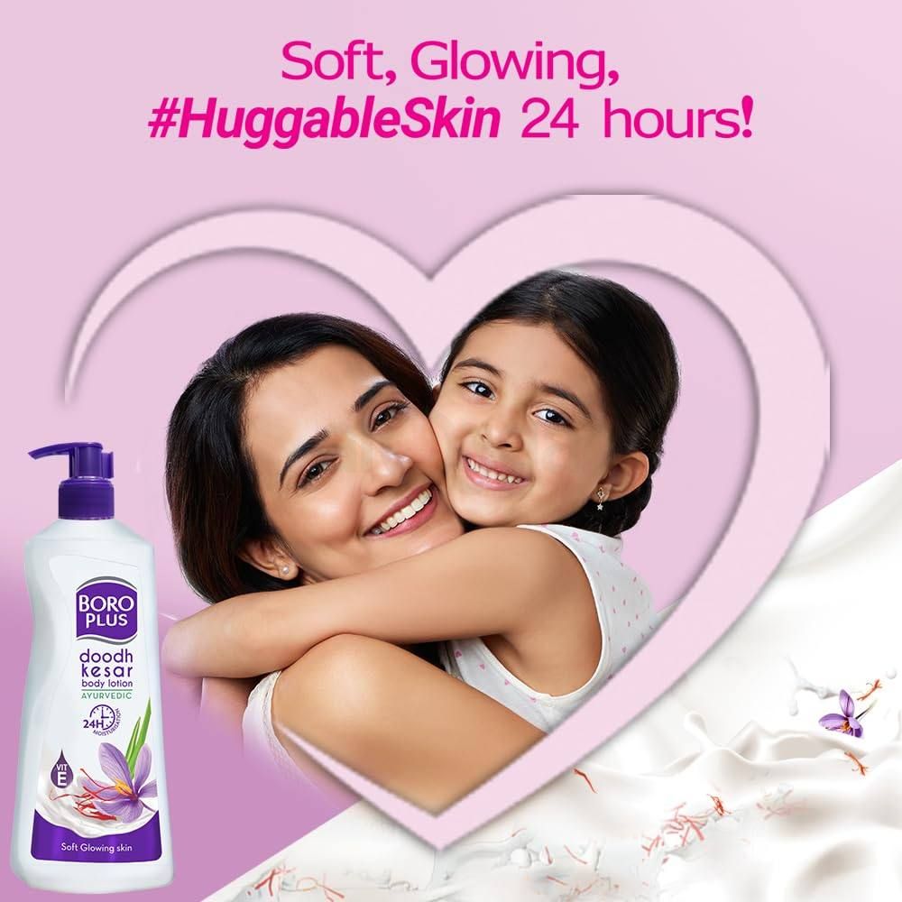 Boro Plus Doodh Kesar Ayurvedic Body Lotion  