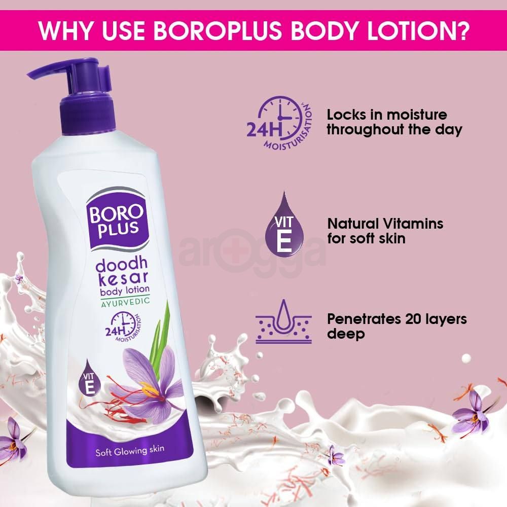 Boro Plus Doodh Kesar Ayurvedic Body Lotion  