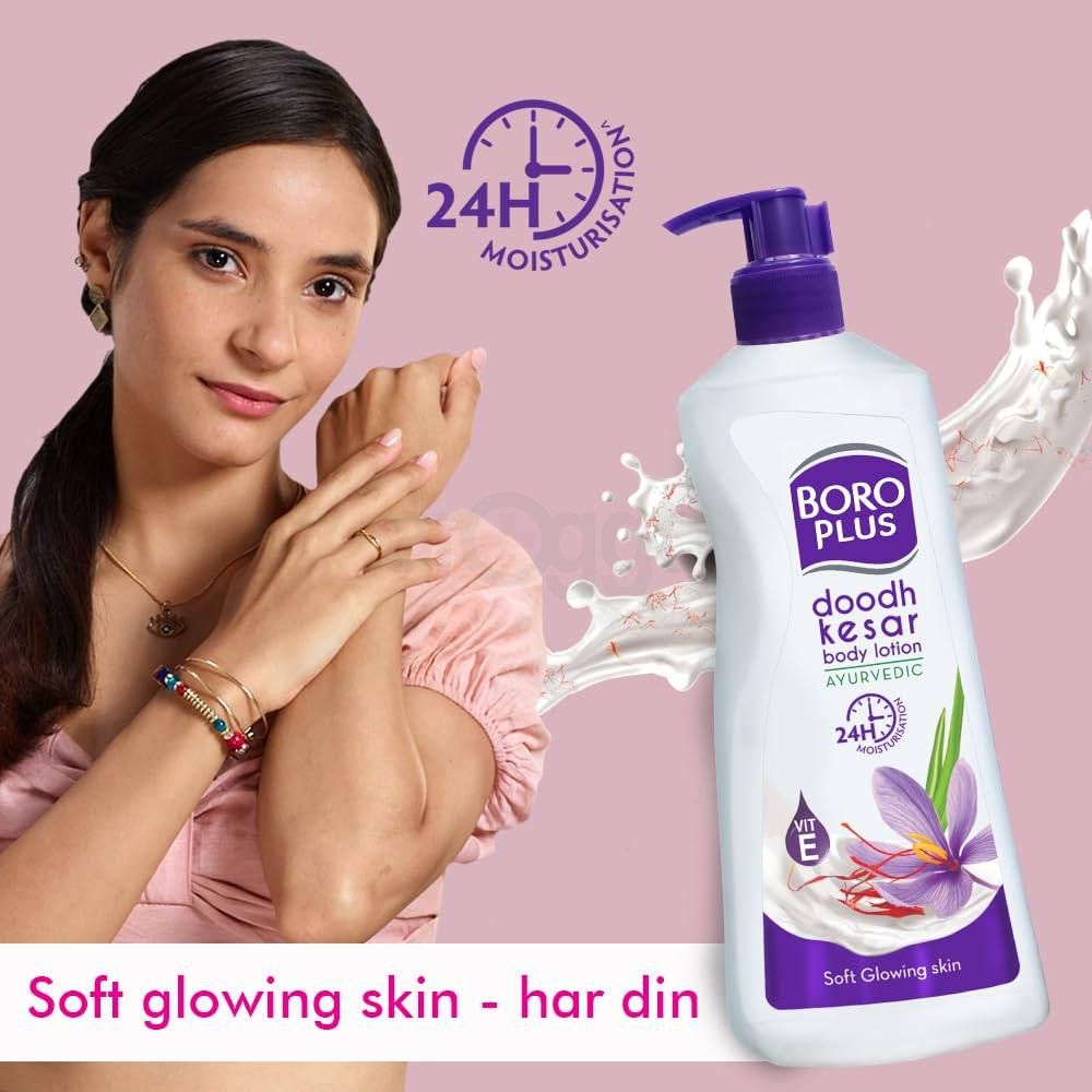 Boro Plus Doodh Kesar Ayurvedic Body Lotion  