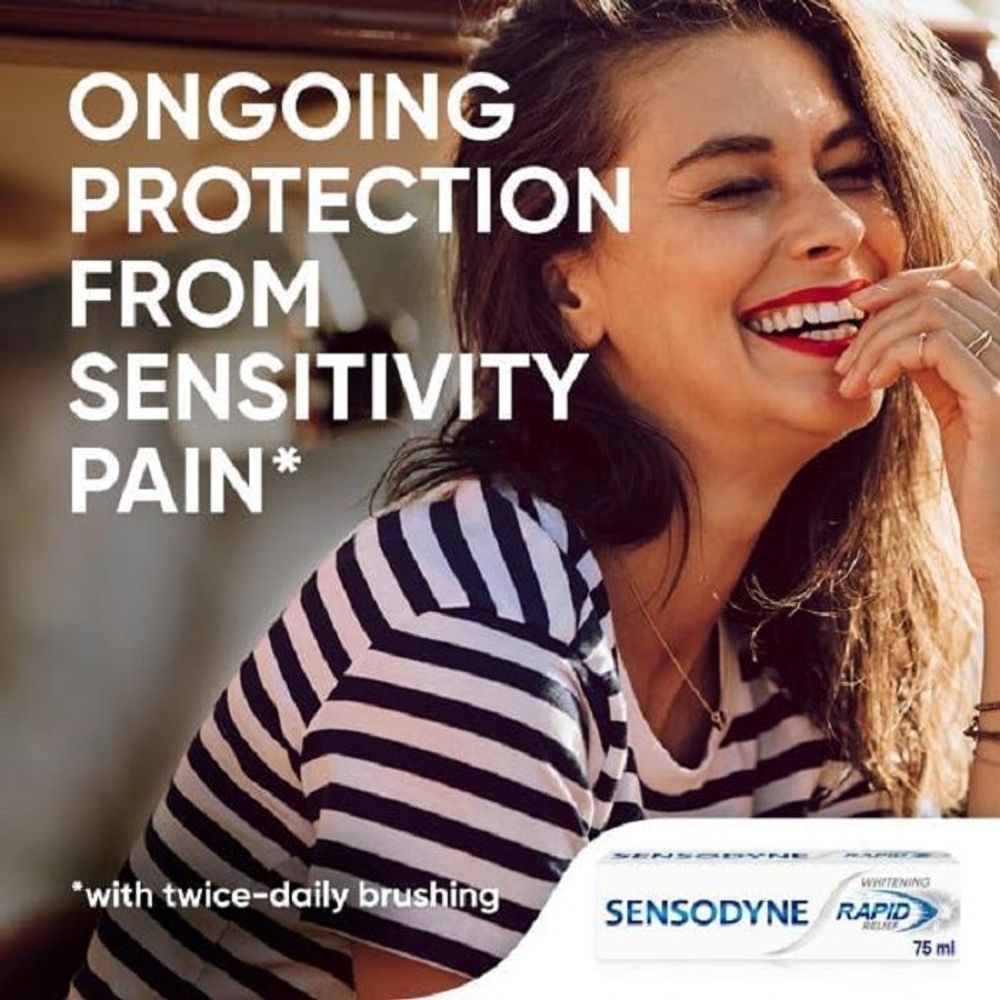 Sensodyne Rapid Relief Whitening Toothpaste for Sensitive Teeth  