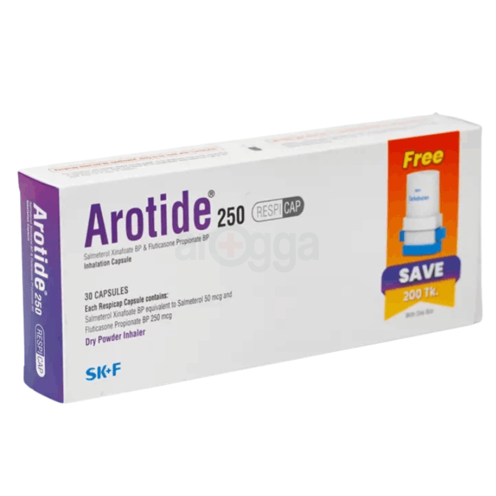 Arotide Respicap 250 50mcg+250mcg capsule