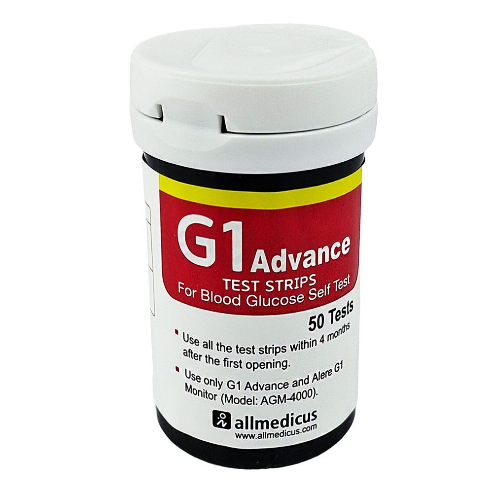 G1 Advance Blood Glucose Strip 50's Vial  