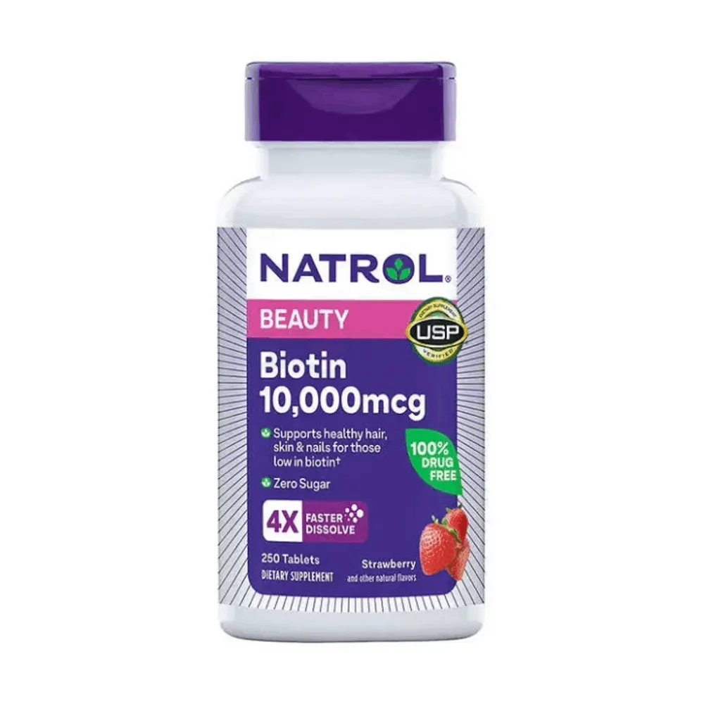 Natrol Biotin 10,000 mcg. Fast Dissolve Tablets, 250 count  