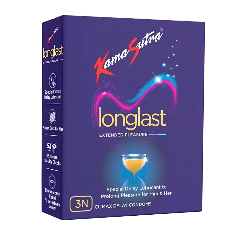 KamaSutra LongLast Extended Pleasure Climax Delay Condom 3's Pack  