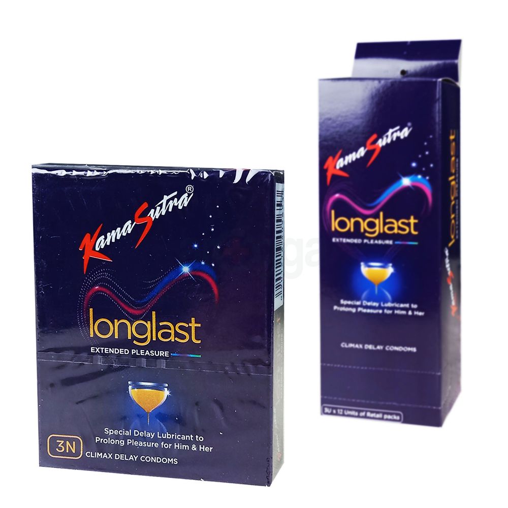 KamaSutra LongLast Extended Pleasure Climax Delay Condom 3's Pack  