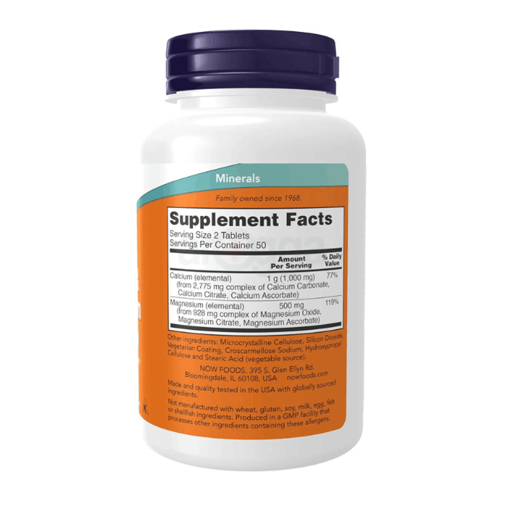 NOW Foods Supplements, Calcium & Magnesium 100 Tablets  