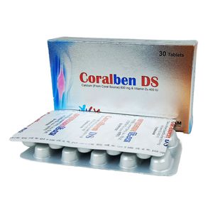 Coralben DS 600mg+400IU tablet