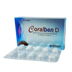 Coralben D 500mg+200IU tablet