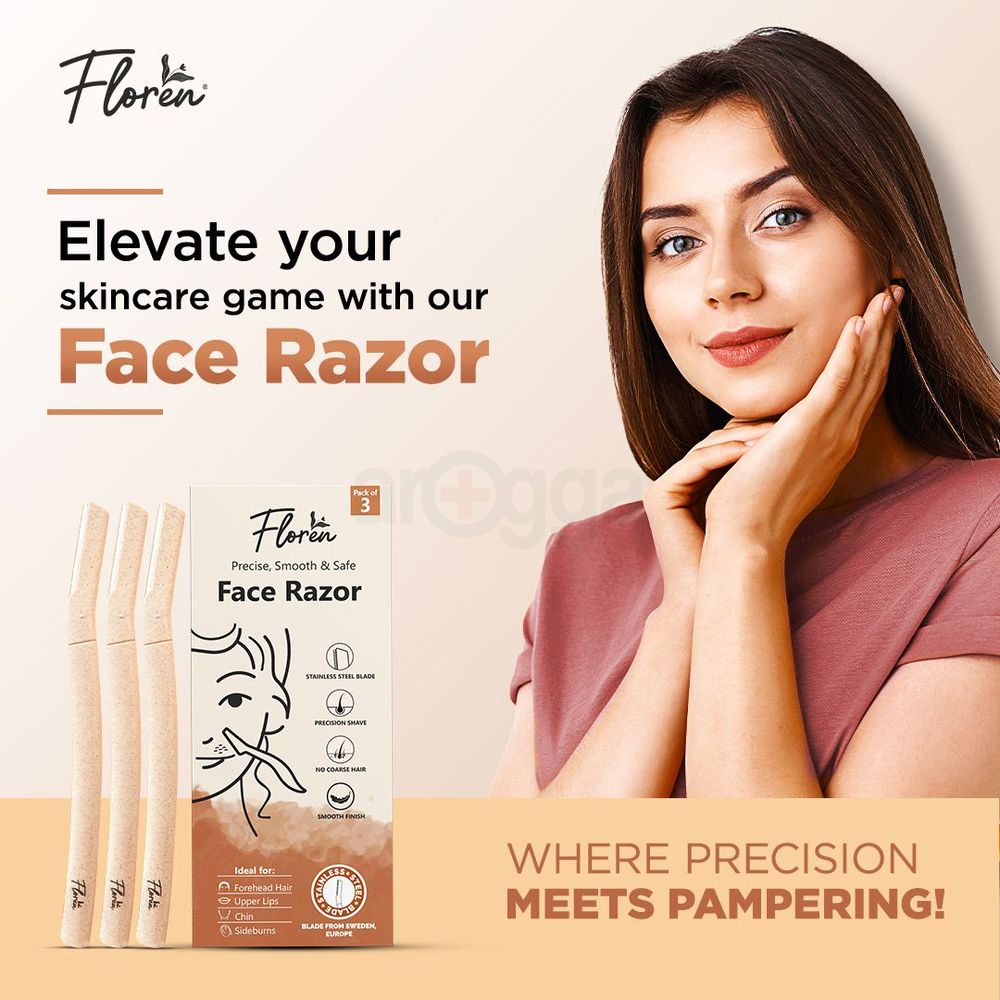 Floren Face Razor For Women Pack of 3   